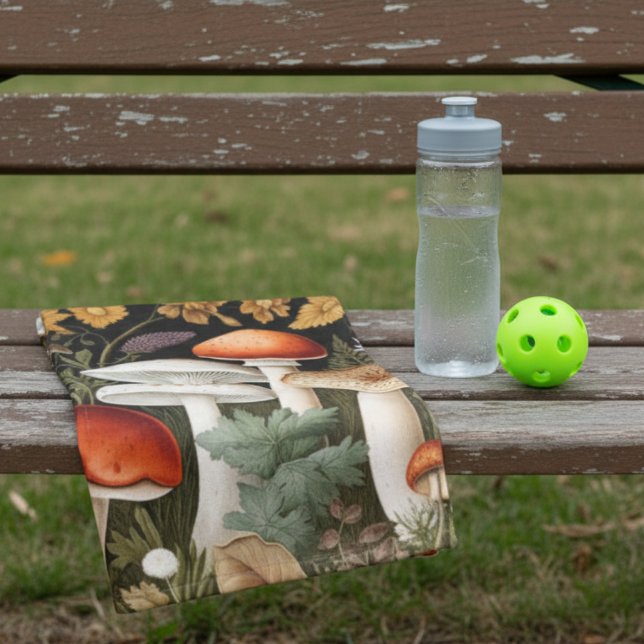 Toalha De Mão Boho Woodland Mushrooms Wildflower Garden Sports (Criador carregado)