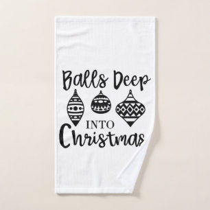 Toalha De Mão Bolas No Natal Engraçado Xmas De Natal