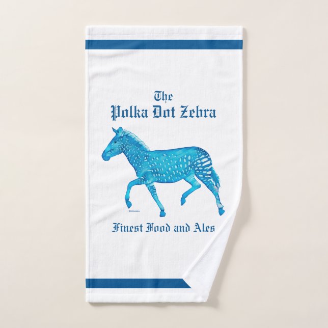 Toalha De Mão Bolinhas Zebra - Pub - Azul (Toalha de mão)