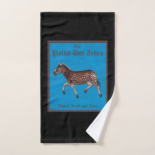 Toalha De Mão Bolinhas Zebra - Pub Inglês (Toalha de mão)