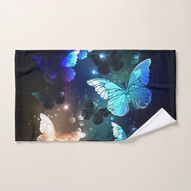 Toalha De Mão Borboleta Noturna Flutuante (Toalha de mão)