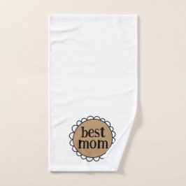 Toalha De Mão Borda escalada MOM MELHOR Personalizada