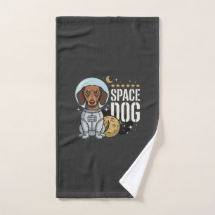 Toalha De Mão Cachorro do Espaço Dachshund Astronauta Vetor