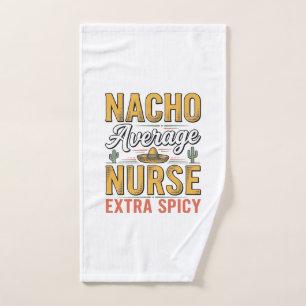 Toalha De Mão Camisa Vintage Nacho Average Nurse Extra Spicy Des