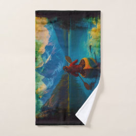 Toalha De Mão Canadiano Nações Unidas Paddler e Canoé