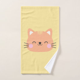 Toalha De Mão Cat Birthday Kids Art