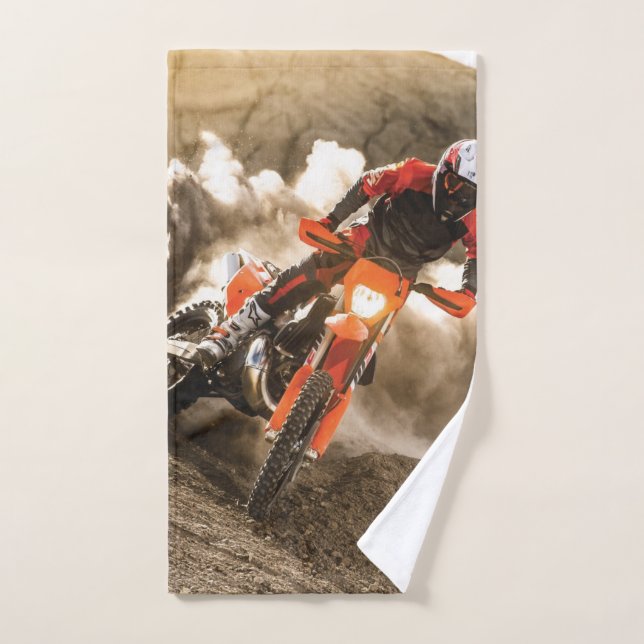 Toalha De Mão Cavaleiro Motocross (Toalha de mão)