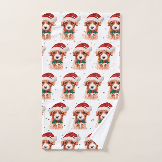 Toalha De Mão Cavoodle Dog Raça Estrelas de Natal (Toalha de mão)