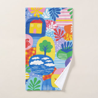 Toalha De Mão Cenário de Sonhos Vibrantes: Mundo Abstrato Capric