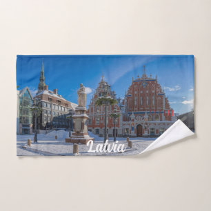 Toalha De Mão Centro histórico de cidades em Riga, Letónia