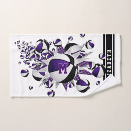 Toalha De Mão cestos pretos roxos estrelas estrelas estrelas de 