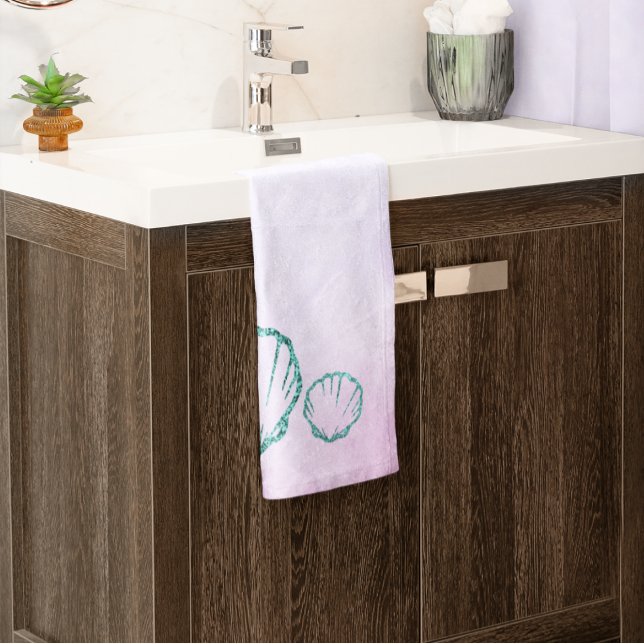 Toalha De Mão Chá de fraldas de Seashell (Criador carregado)