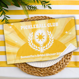 Toalha De Mão Chá de panela do Clube de Pickleball Retro Sunshin