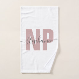 Toalha De Mão Chic Personalizado de Graduação de Enfermeiro NP