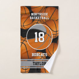 Toalha De Mão choose ANY team colors basketball athlete name