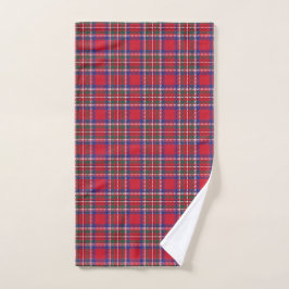 Toalha De Mão Christmas Holiday Season Scottish Red Plaid 