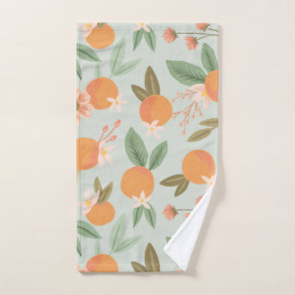 Toalha De Mão Citrus Floral Tropical Mint Green