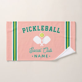 Toalha De Mão Clube Social de Pickleball, Esportes de Nome Perso