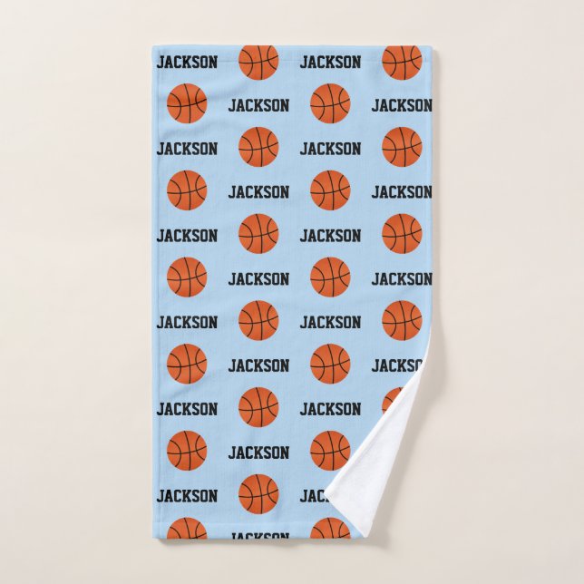 Toalha De Mão Código de Basquete Kids Blue (Toalha de mão)