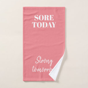 Toalha De Mão Coluna Rosa Hoje Forte Para O Futuro, Gym