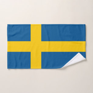 Toalha de mão com a bandeira da suecia