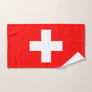 Toalha de mão com a bandeira da suiça