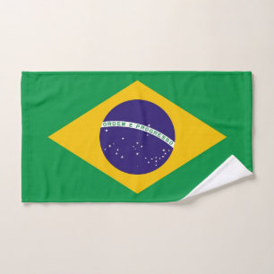 Toalha de mão com a bandeira de Brasil