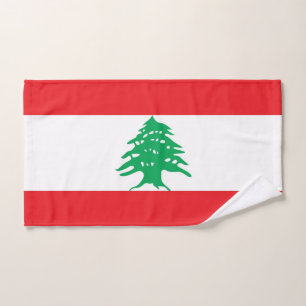 Toalha de mão com a bandeira de Líbano
