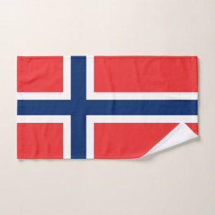 Toalha de mão com a bandeira de Noruega
