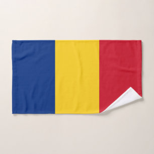Toalha de mão com a bandeira de Romania