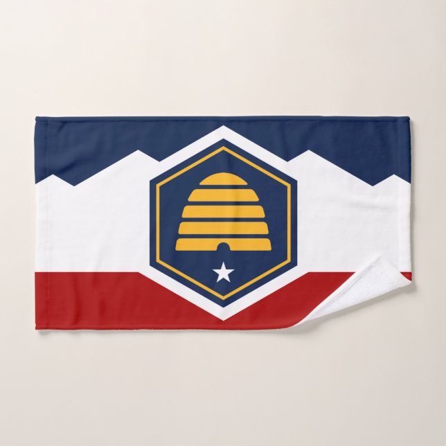 Toalha de Mão com a Bandeira de Utah, EUA (Toalha de mão)