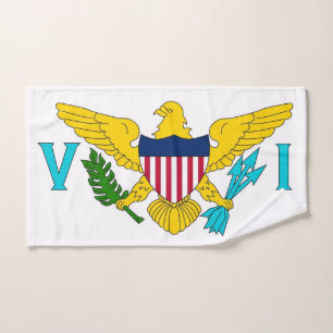 Toalha de mão com a bandeira de Virgin Islands,