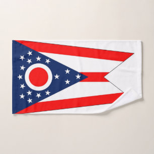 Toalha de mão com a bandeira do estado de Ohio,
