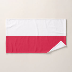 Toalha de mão com a bandeira do Polônia