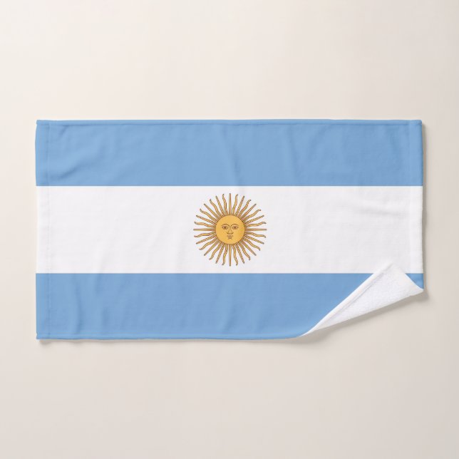 Toalha de Mão com Bandeira da Argentina (Toalha de mão)