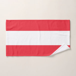 Toalha de Mão com Bandeira da Áustria