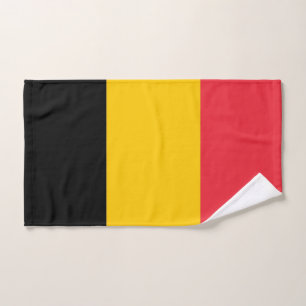 Toalha de Mão com Bandeira da Bélgica