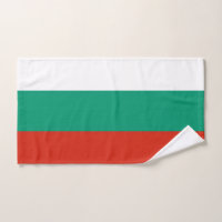 Toalha de Mão com Bandeira da Bulgária