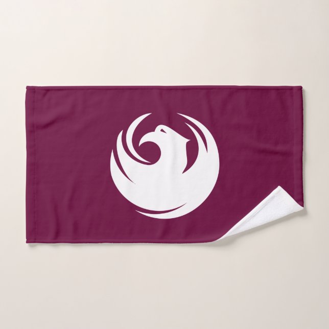 Toalha de Mão com Bandeira da Cidade de Phoenix (Toalha de mão)