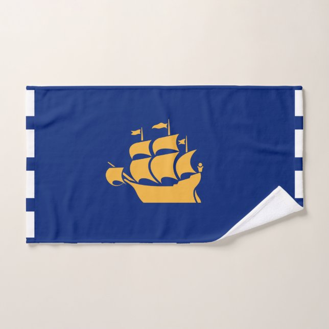 Toalha de Mão com Bandeira da Cidade de Quebec (Toalha de mão)