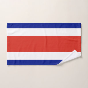Toalha de Mão com Bandeira da Costa Rica