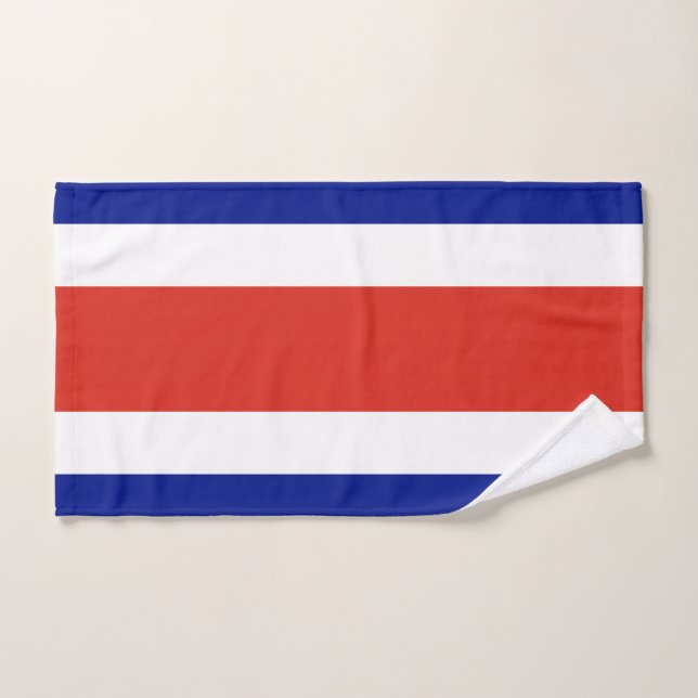 Toalha de Mão com Bandeira da Costa Rica (Toalha de mão)