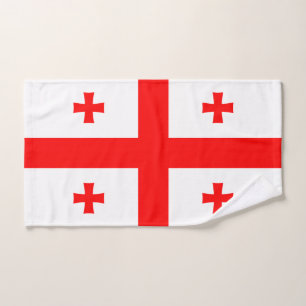 Toalha de Mão com Bandeira da Geórgia