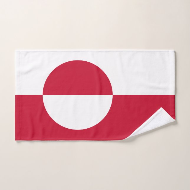 Toalha de Mão com Bandeira da Gronelândia (Toalha de mão)