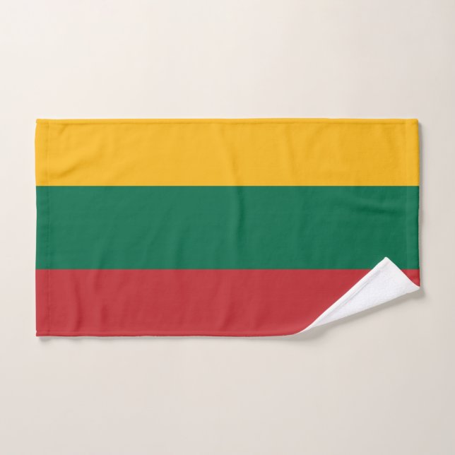 Toalha de Mão com Bandeira da Lituânia (Toalha de mão)