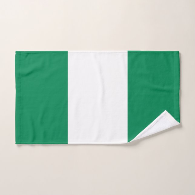 Toalha de Mão com Bandeira da Nigéria (Toalha de mão)