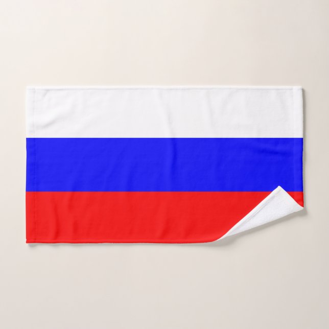 Toalha de Mão com Bandeira da Rússia (Toalha de mão)