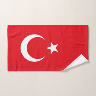 Toalha de Mão com Bandeira da Turquia