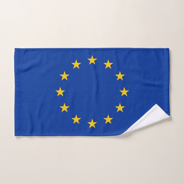 Toalha de mão com bandeira da União Europeia (Toalha de mão)