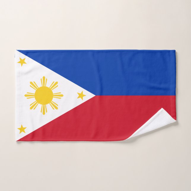 Toalha de Mão com Bandeira das Filipinas (Toalha de mão)